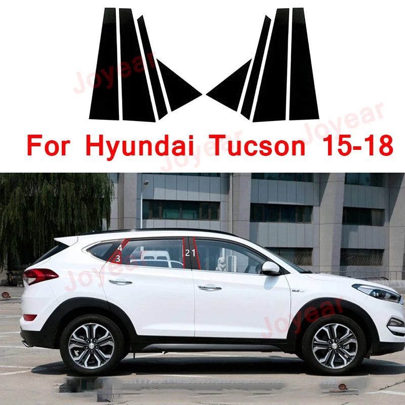 

For Hyundai Tucson 2015-2018 IX35 18-19 Door Window Pillar Trim Posts Molding Cover Stickers Replacement Parts Accessories