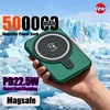 500000mAh Wireless Magnetic Power Bank 22.5w Super Fast Charging Portable External Battery Powerbank For Iphone Samsung