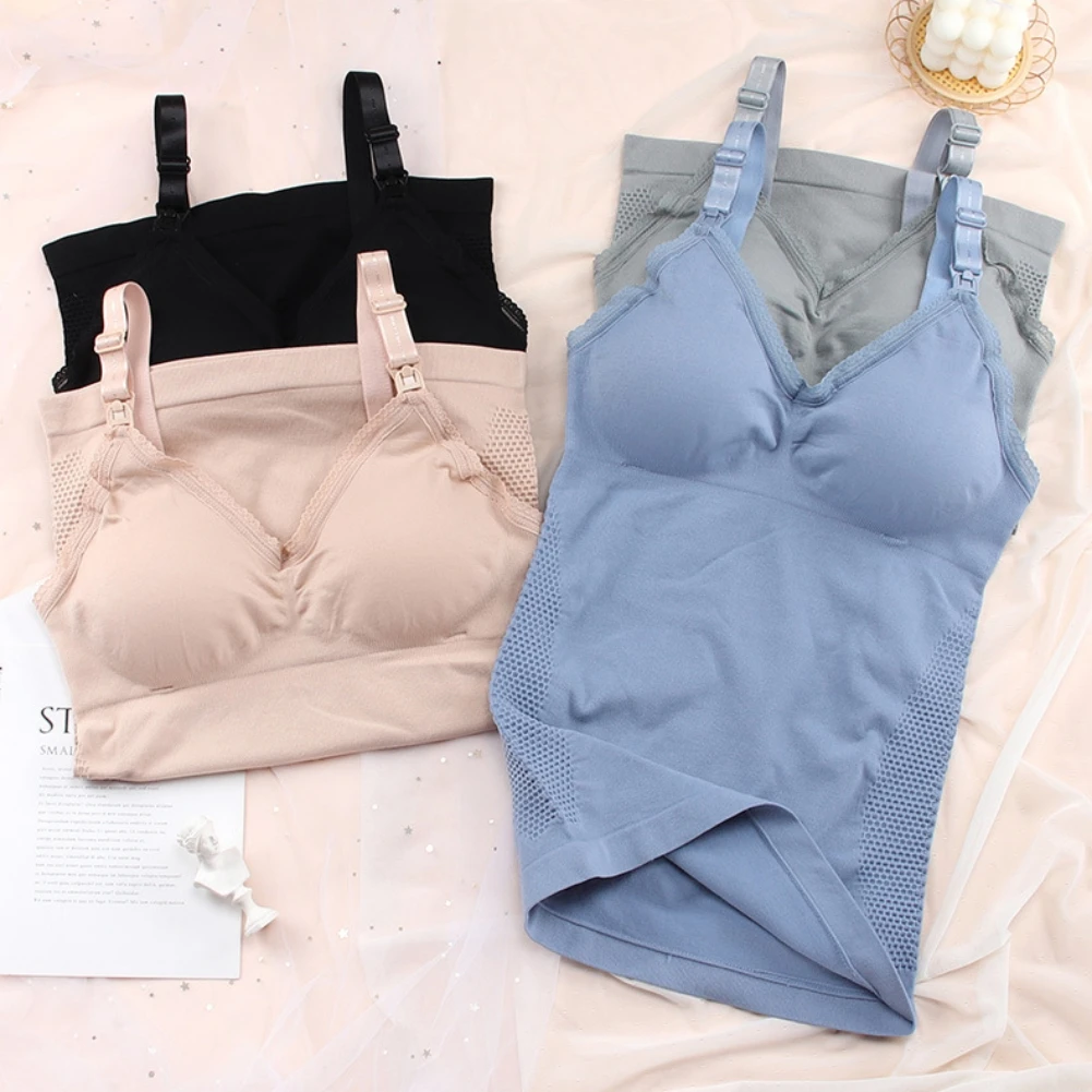 Upper Button Buckle Breastfeeding Maternity Camisole