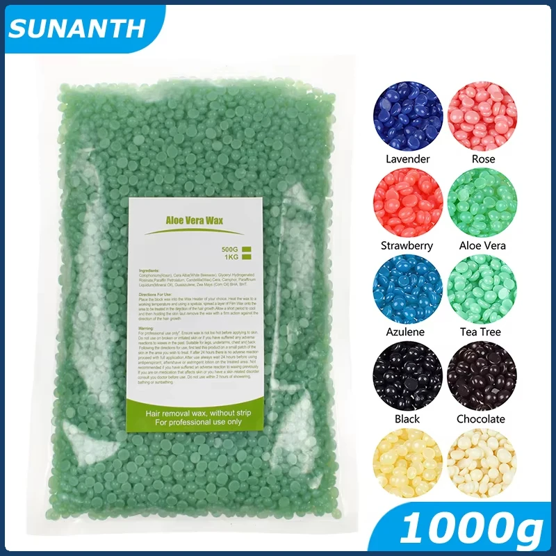 Hair Removal Wax 500g/1000g Wax Beans Depilatory Hot Film Painless Waxing Beads Hard Wax Beans Heating Machine Bikini Face Body Hair Removal