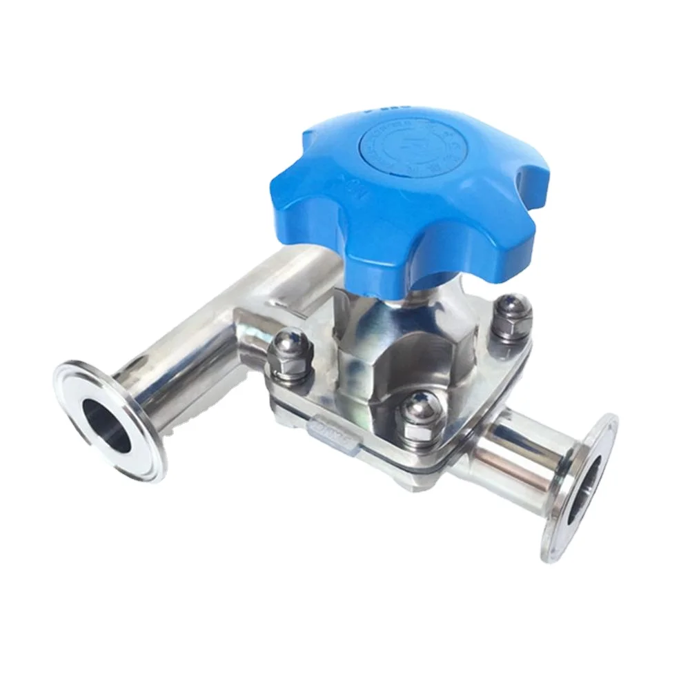 

DN15/20/25/32/40 x 1.5" Tri Clamp Tee 3 Ways 316L Stainless Steel Sanitary Tri Clamp Diaphragm Valve Brew beer Dairy Product