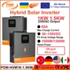 PowMr 1.5KW 1KW Solar Hybrid Inverter 12V 220V Pure Sine Wave With Charging MPPT 80A Solar Chage Controller Panel 150VDC Input 1