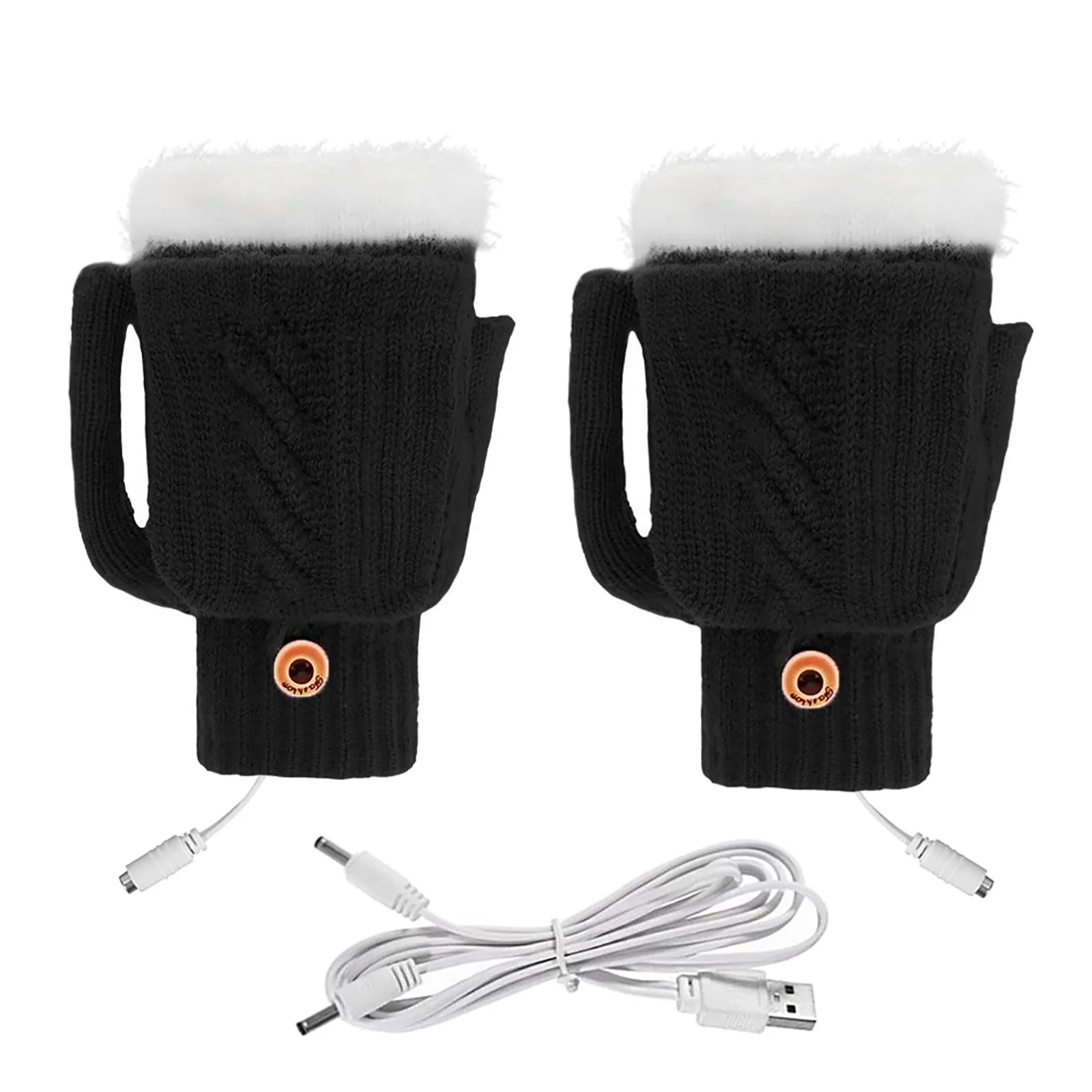 

Теплые зимние перчатки с электроподогревом, умные зимние перчатки с зарядкой от USB для катания на лыжах, холодной погоде, вождения, пешего туризма, удобные мягкие перчатки