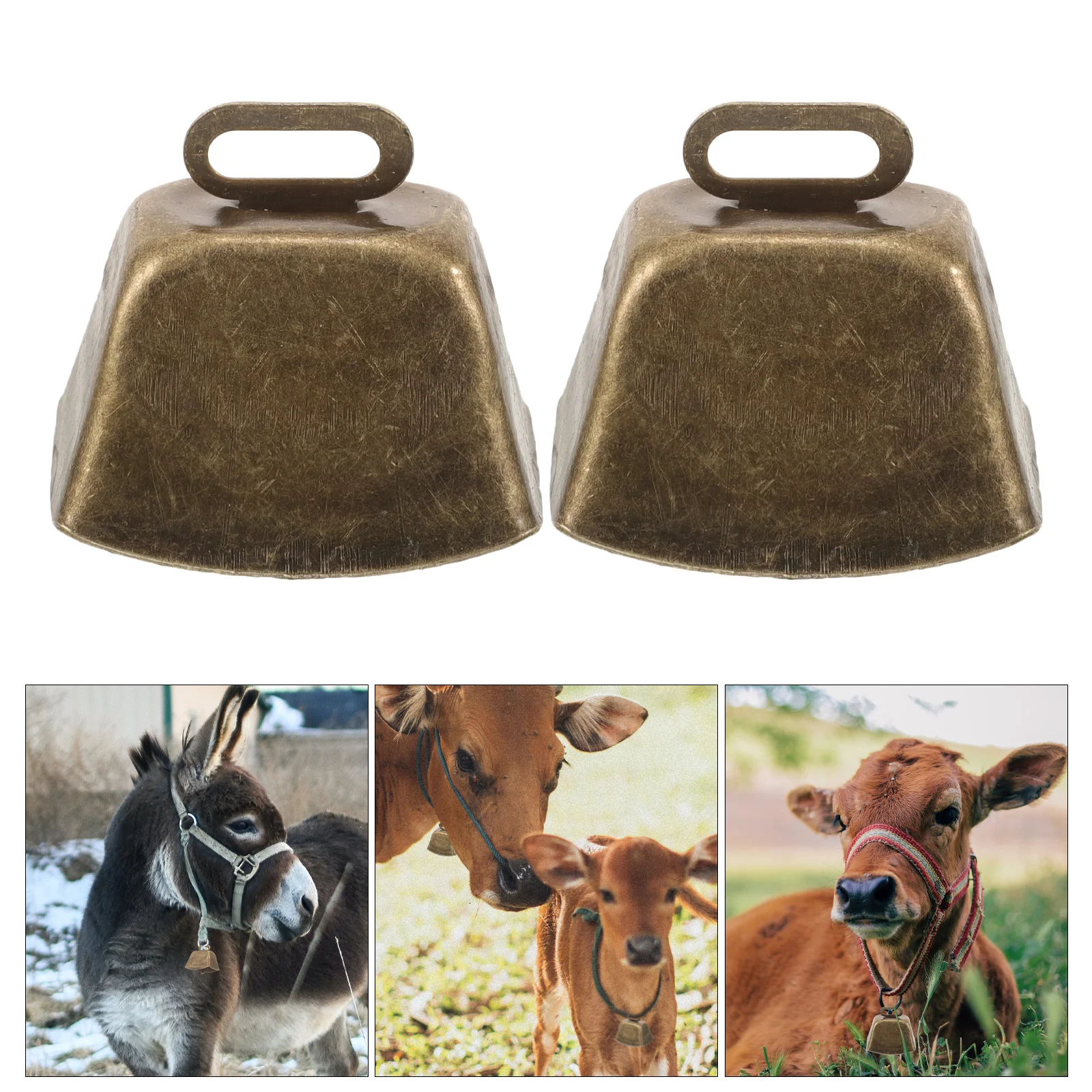 

6 Pcs Vintage Cowbell Cowbells for Sporting Events Mini Metal Noise Makers Dogs