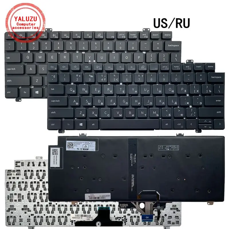 Nuova Tastiera Per Laptop Inglese Usa/Ru Per Dell Latitude 5420 5421 7420 7520 7521 7430 5430 P137G