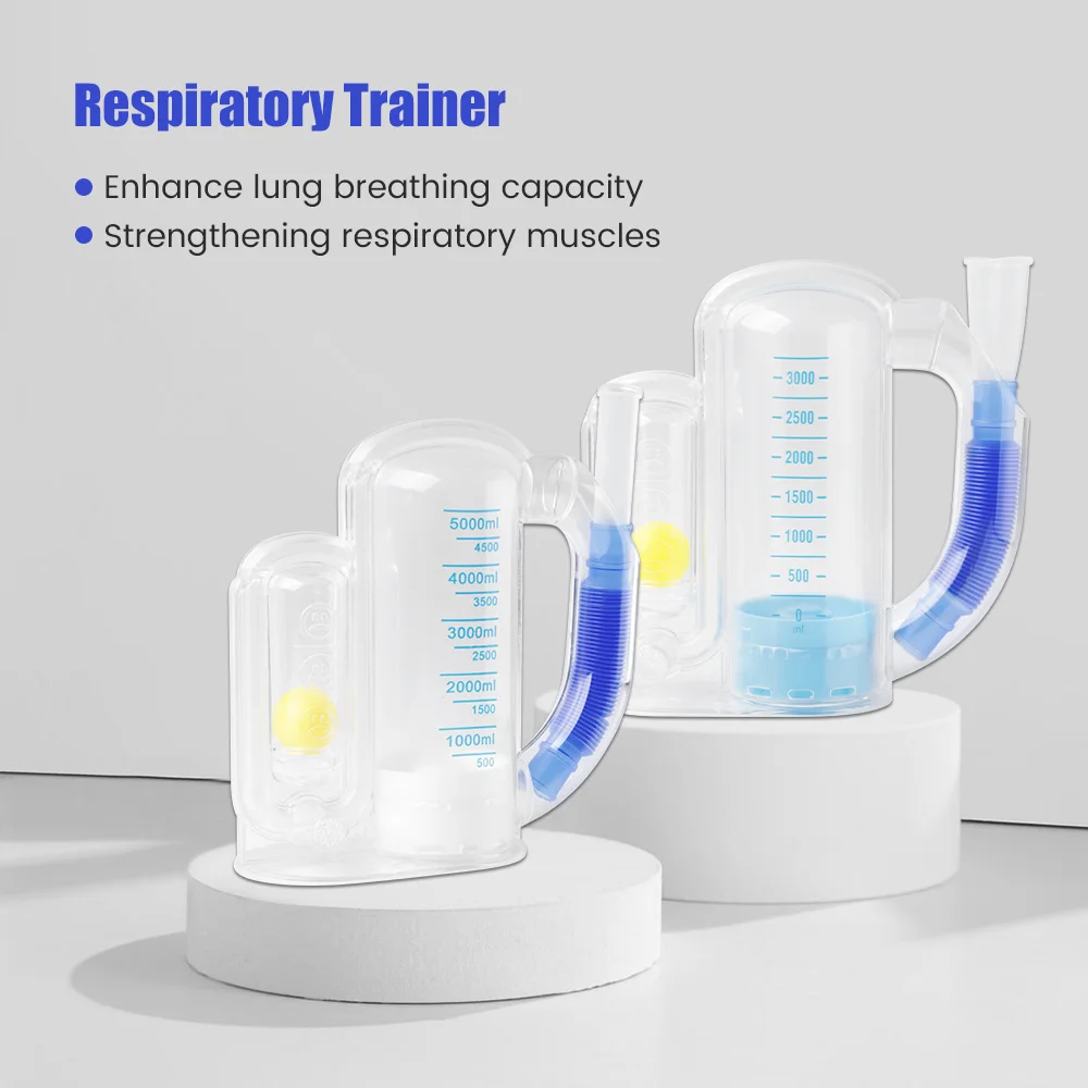 Ball Deep Breathing Exerciser Capacity Training Device Incentive Spirometer Spirometry Breath Exercises and Measurements 3/1pcs