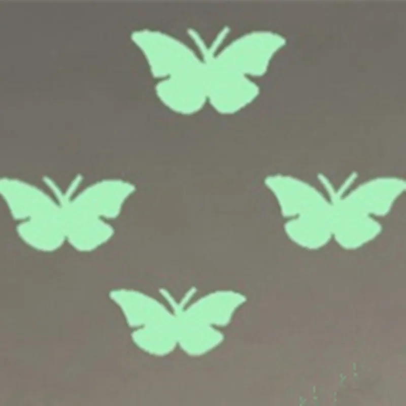 Luminous Wall Sticker Butterfly and Flower Room Decoration for Girls Glow in the Dark Fluorescent Sticker