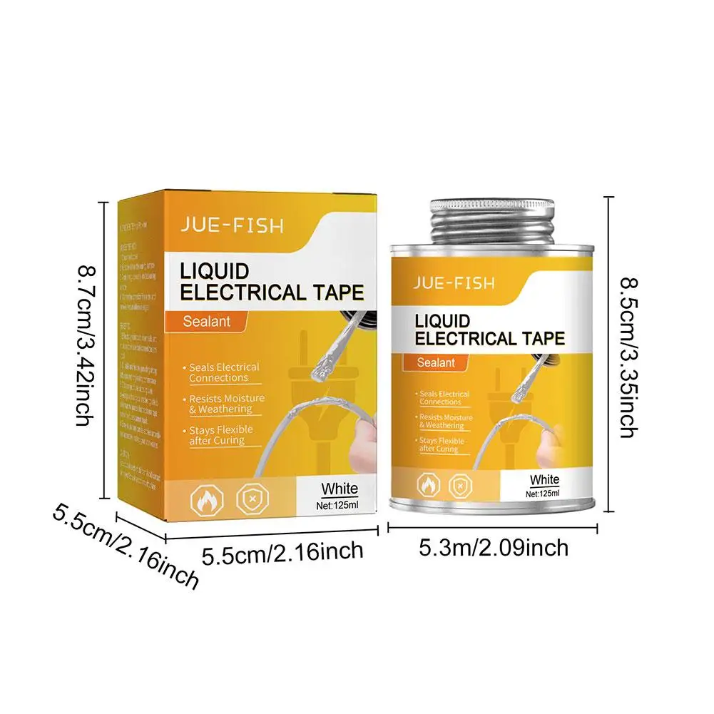 Description Picture 4 of item125ML Waterproof Liquid Electrical Tape Insulating Tape Repair Rubber Electrical Wire Cable Paste Coat Fix Line Dry Sealing Glue