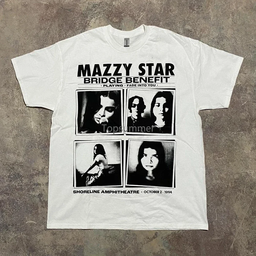 

Белая хлопковая футболка с коротким рукавом унисекс Mazzy Star