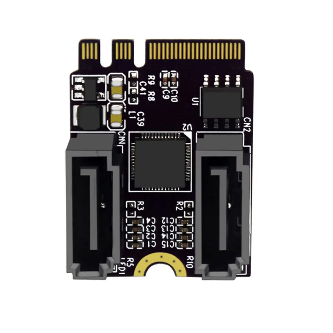 

Cablecc NGFF Key A + E PCI Express на SATA 3,0 адаптер с двумя портами карта преобразователя JMB582