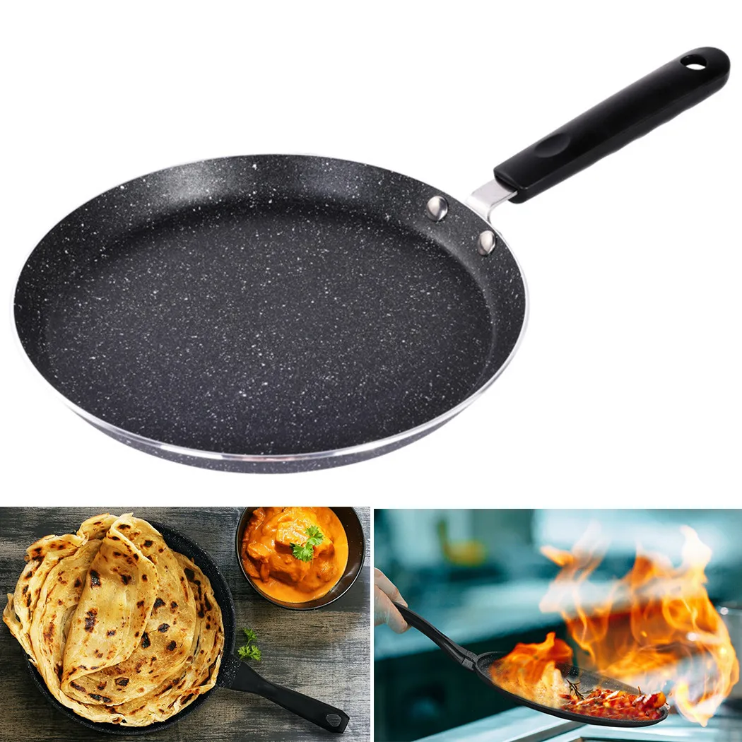 

Non Stick Frying Pan Crepe Pan Pancake Egg Steak Frying Pot Pizza Panckae Pans With Anti-scalding Handle Cooking Tool Cookware