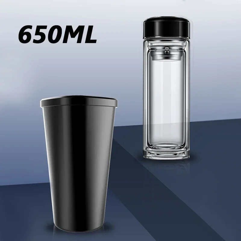 650ML Car Garbage Bin Ashtray Dust Case Holder Click Open Cover Car Trash Can Auto Organizer Storage Bag