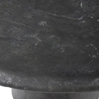 Meubles wabi sabi, table basse ronde noire vintage, table à dîner antique, table de réception 4