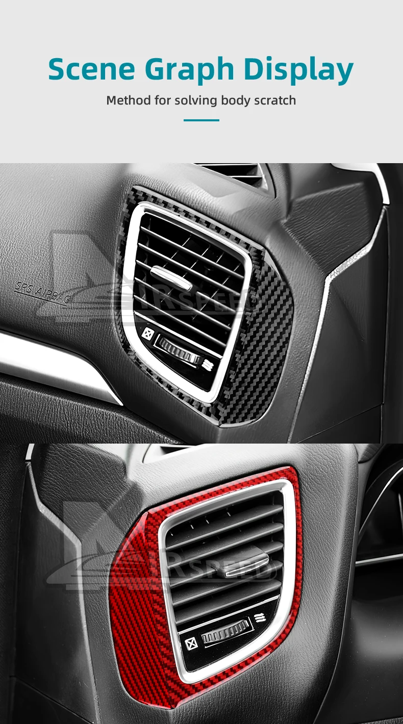 Real Carbon Fiber Für Mazda 3 Axela 2014 2015 2016 2017 2018 LHD RHD Auto Center Konsole Seite Air Outlet Zubehör Aufkleber – Detail 9