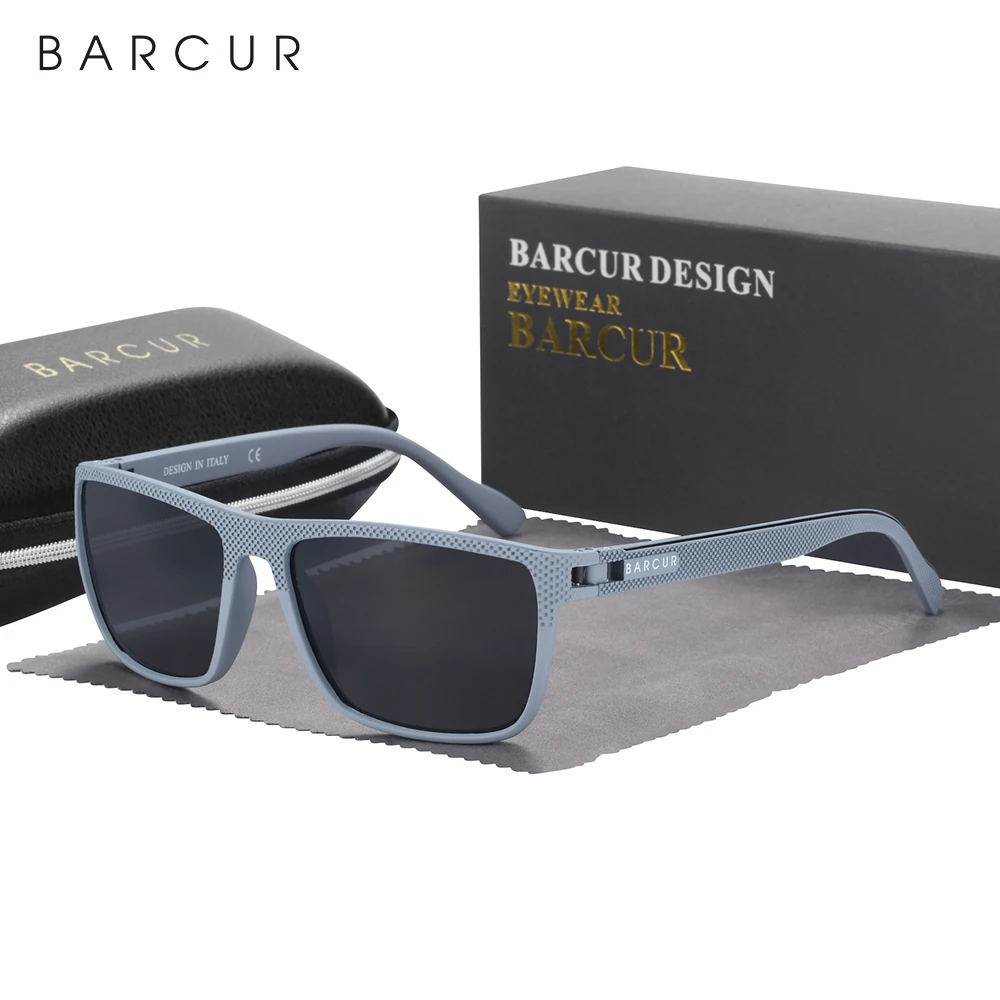 Barcur design tr90 sonnenbrille männer polarisiert leicht gewicht sport sonnen brille frauen brillen zubehör oculos uvab schutz – Detail 23