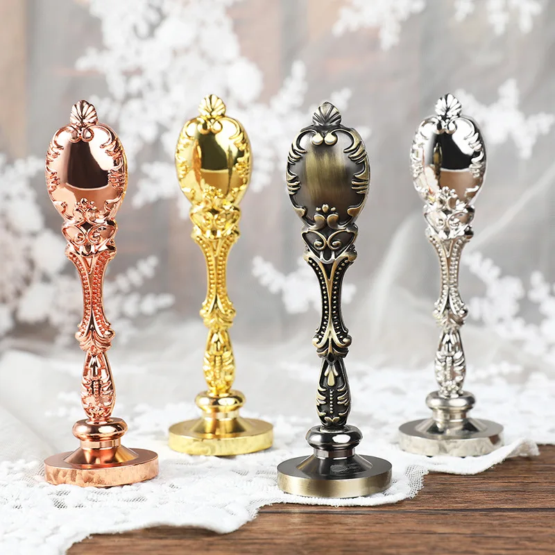 Wooden Handle Fire Paint Seal Macaron Color DIY Decoration