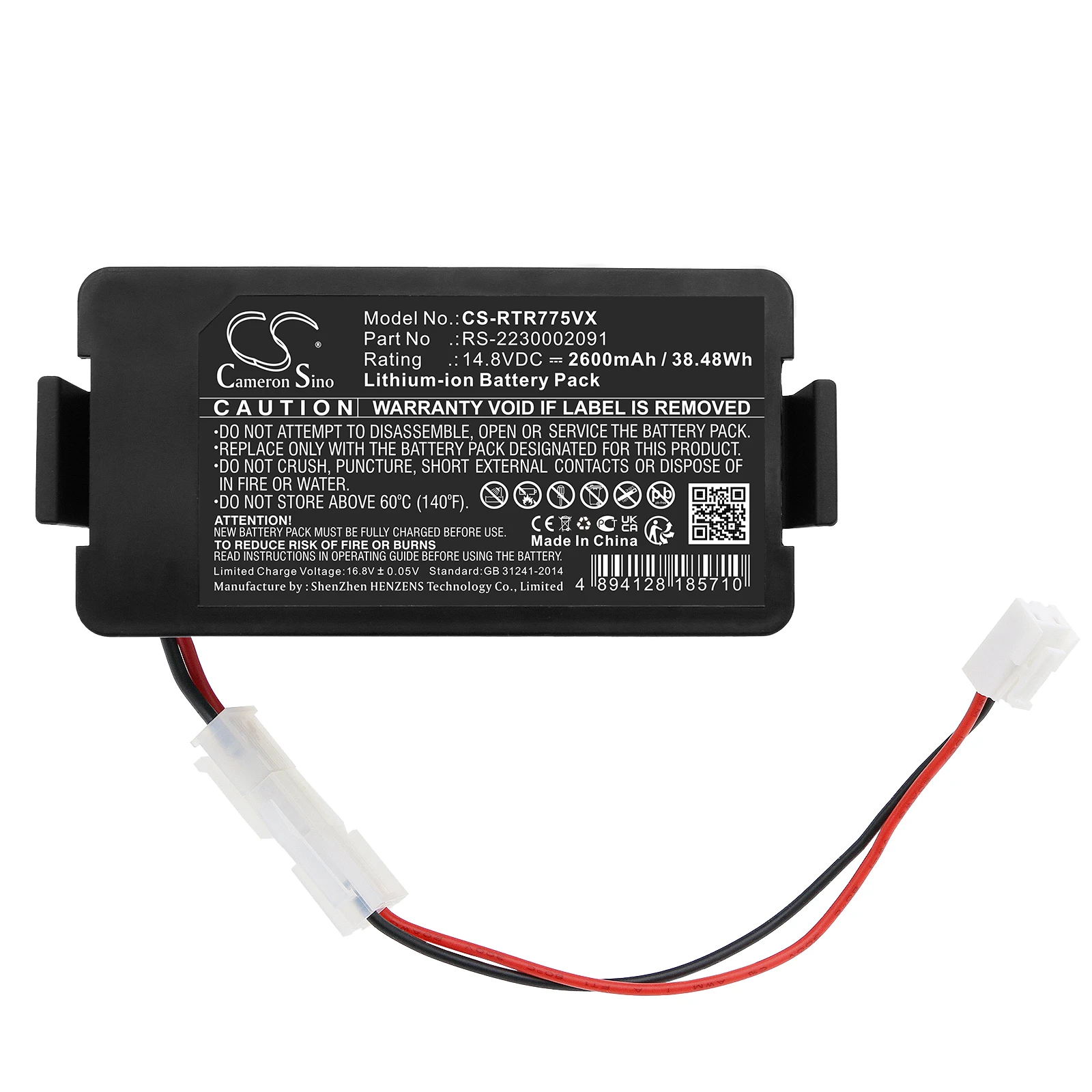 

Robot Vacuum Cleaner Battery 2600mAh/3400mAh RS-2230002091 for Rowenta RR7,RR 7747,RR 7755 WH 4Q0, for Tefal RG 7765 WH