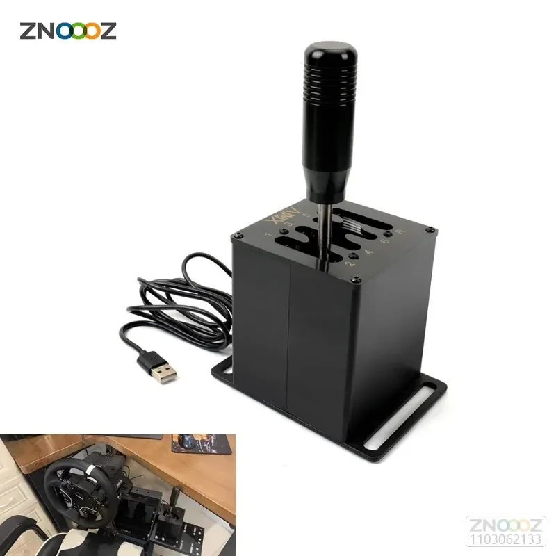 

Black For Simulation Racing Game H Gear Shift Transmission Compatible with Logitech G27 G29 Tumaste Steering Wheel 7+R