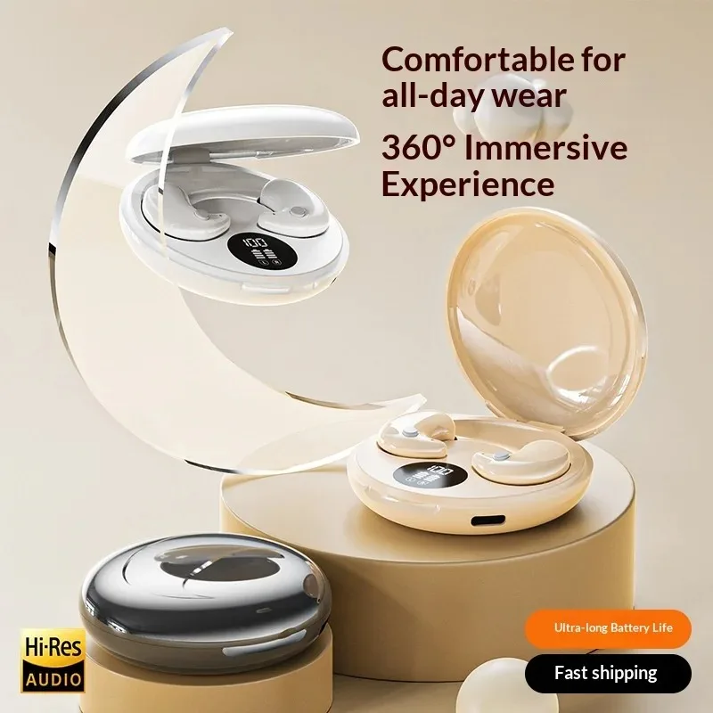 Ultra Sleep Wireless Bluetooth Earbuds For Side Sleepers Comfort_voghion.com