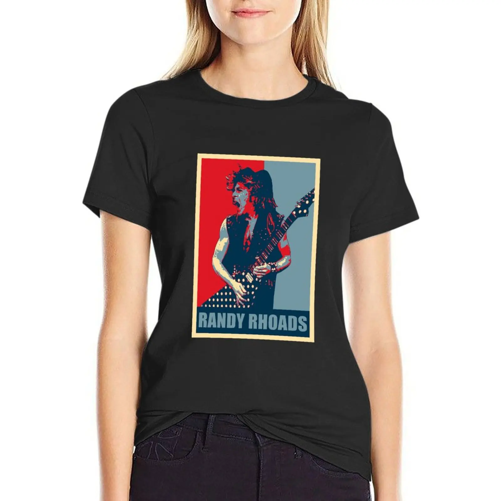 

Randy Rhoads Hope T-shirt anime clothes female tops Women