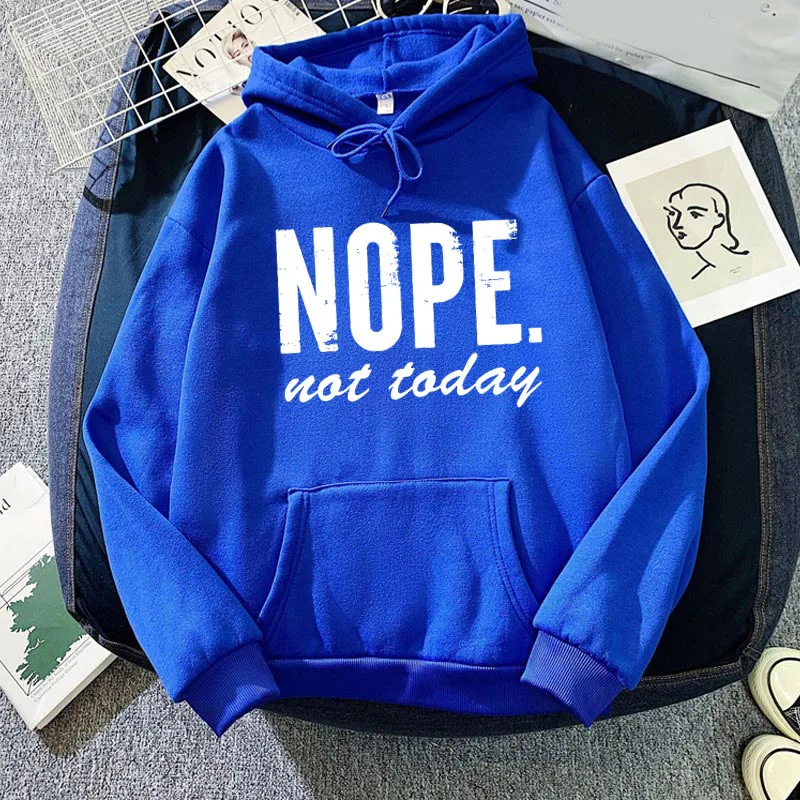 Nope Not Today 여성용 빈티지 레터 후디, 크루넥 올매치 의류, 힙합 맨투맨, 캐주얼, 편안한 여성 후디