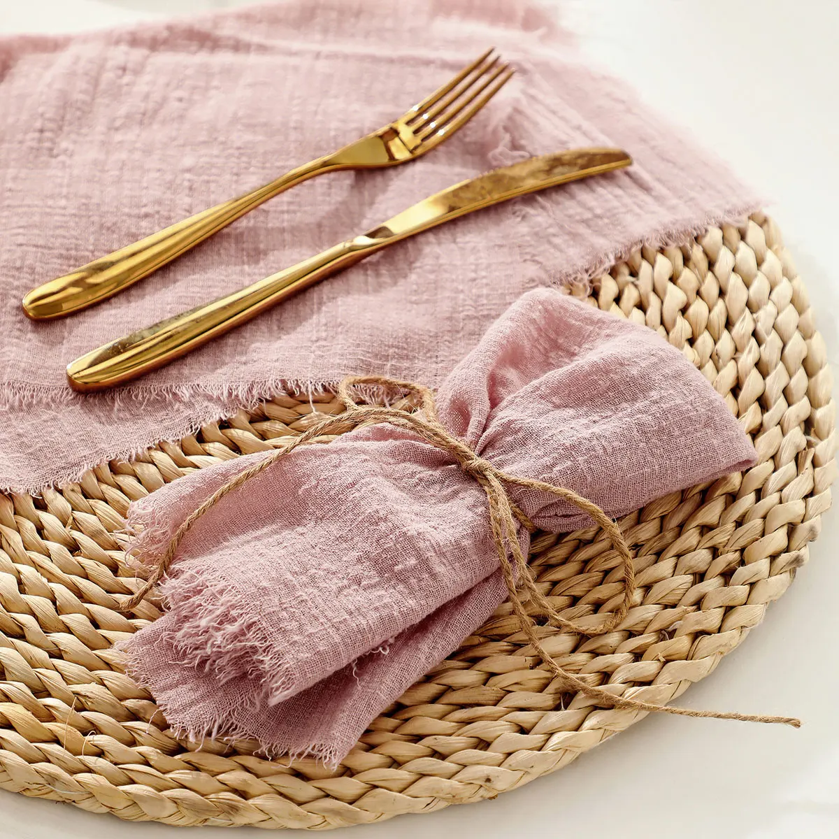 small fresh raw edge cloth napkin absorbent for restaurant table decoration cuisine maison decor