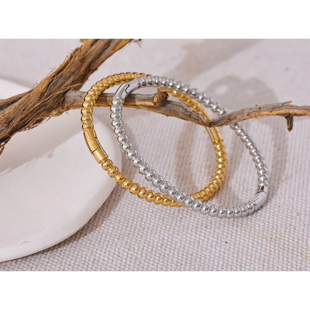 Yhpup 57mm Stainless Steel Statement Bracelet