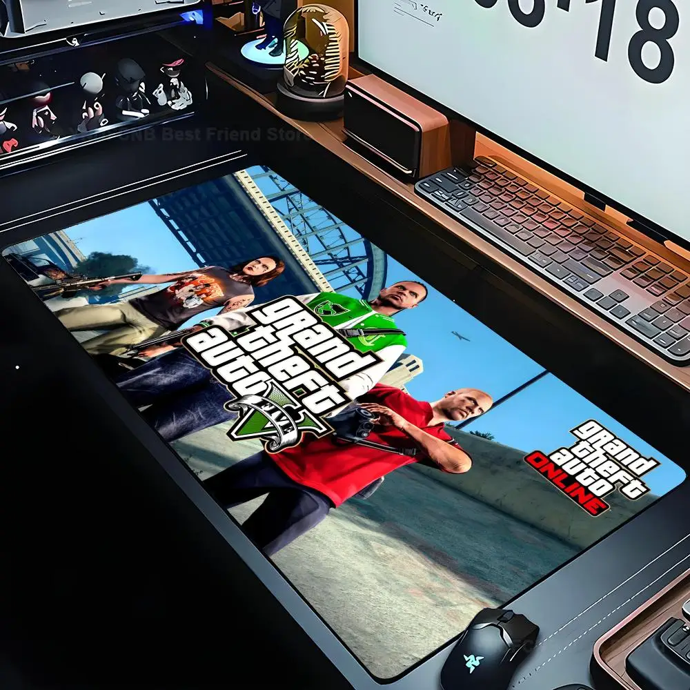 

Game Vice City Grand Theft Auto Mousepad Large Computer Gaming Accessories MousePads Desk Mats Anti-slip Laptop Soft Mice Pad