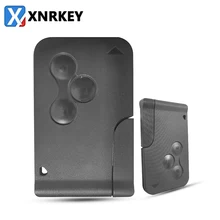 

XNRKEY 3 Button Smart Card Key Shell with Blade for Renault Megane Card Key Shell Without Logo