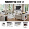 45" Flip Top Electric Fireplace W Mantel, Electric Fireplace Heater, TV Stand W Freestanding Electric Fireplace, Remote Control 6