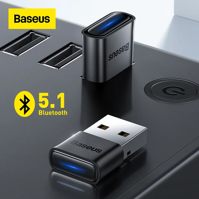 Baseus USB Bluetooth Adapter Dongle Adaptador Bluetooth 5.1 for PC Laptop Wireless Speaker Audio Receiver USB Transmitter 1