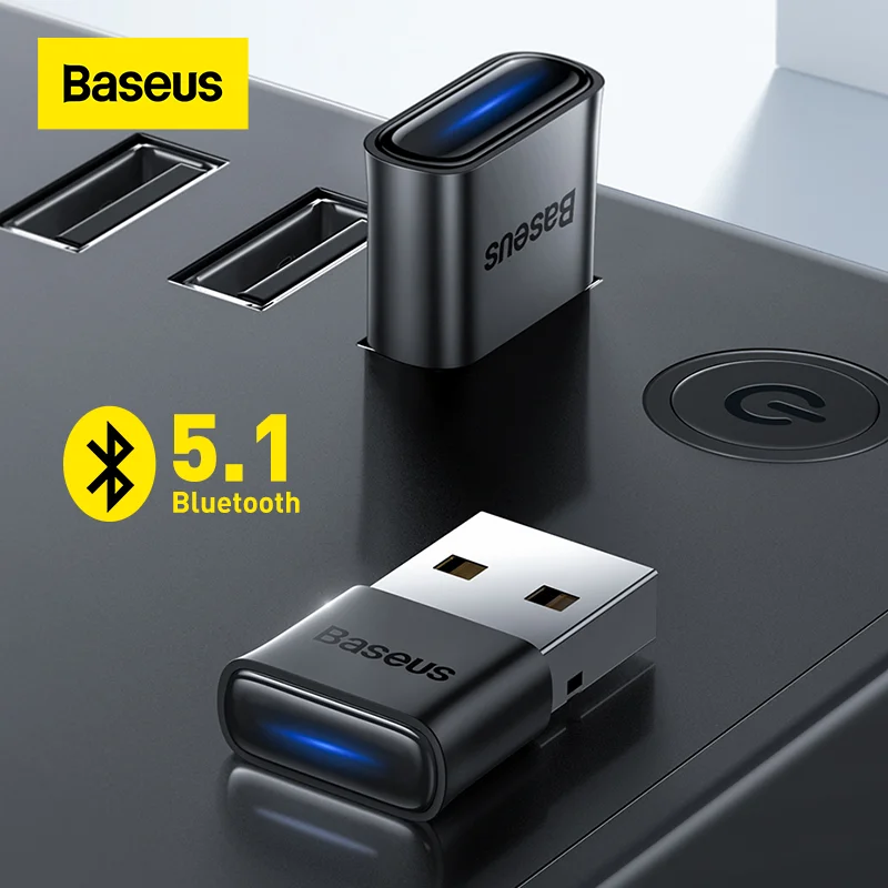 Baseus USB Bluetooth Adapter Dongle Adaptador Bluetooth 5.1 for PC