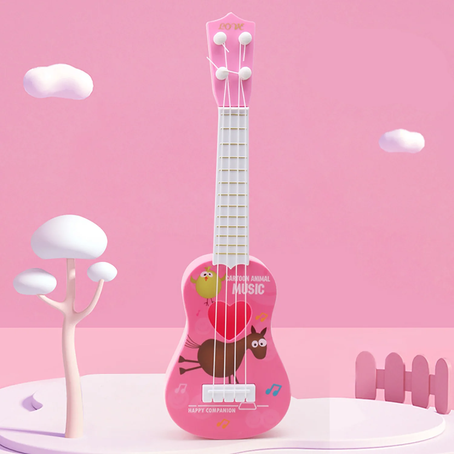 Ukulele for Beginners 12.5 Inch Cute Ukulele for party favor, Educational Musical Instrument Toy for Kid Adults and Students 5