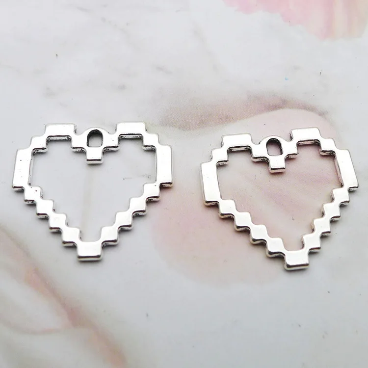 

10 шт./лот подвеска в виде пульса в античном серебряном цвете из сплава DIY разъемы для электрокардиограммы для изготовления браслета ожерелья