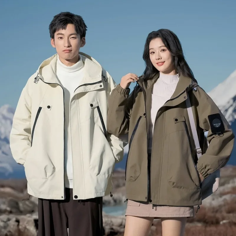 Spring And Autumn New Anti-Wind Trendy American Style High Street Hooded Jacket Fashionable Versatile Jacket