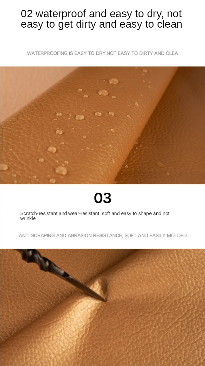 Selbstklebende DIY selbstklebende Reparaturflicken aus PU-Leder, Fix-Aufkleber für Sofa, Autositz, Tisch, Stuhl, Tasche, Schuhe, Bett, Zuhause – Detail 7