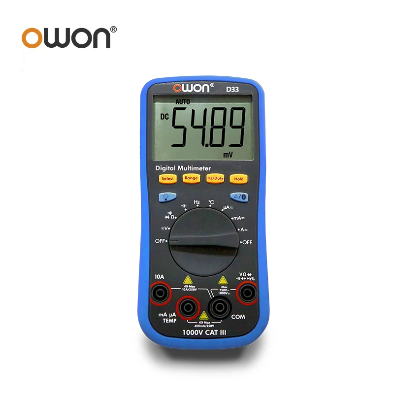 OWON B33+ D33 Multifunctional digital multimeter 3 in 1 datalogger+multimeter+temperature meter With Bluetooth Speech extract