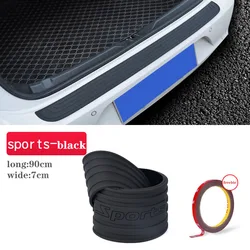 Universal Rear Bumper Guard and Trunk Door Sill Protector - Durable PVC Rubber Strip for Enhanced Protection & Stylish Decoration (Black)