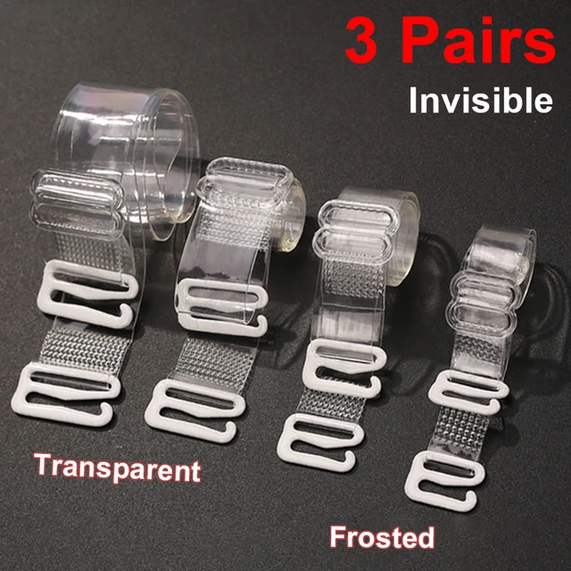 1 Pair Silicone Clear Bra Straps /Transparent Invisible Strap Detachable  Adjustable Bra Shoulder Straps/ Women Elastic Belt Intimates Accessories