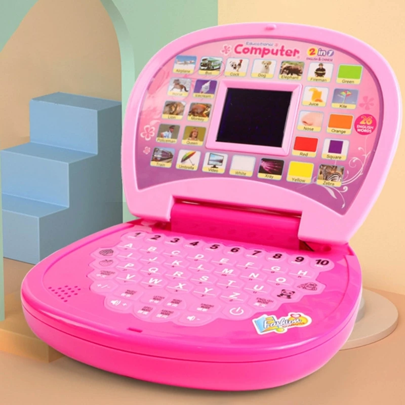 

N80C Children Chinese&English Computer Toy Early Education Enlightenment Supplies for Kids Electronic Laptop Computer Toy