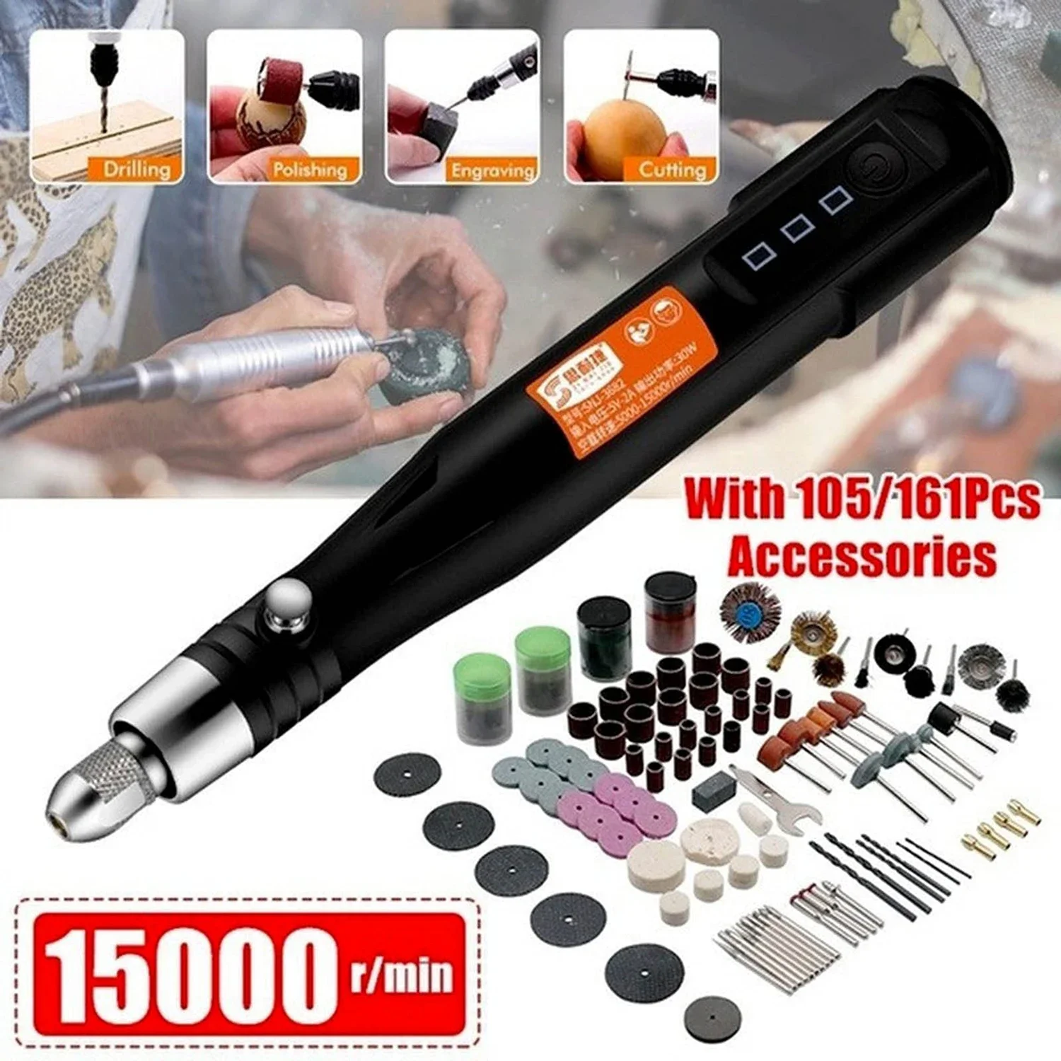 

Electric Drill Grinder Engraver Pen Grinder Mini Drill Electric Rotary Tool Grinding Machine Power Tools
