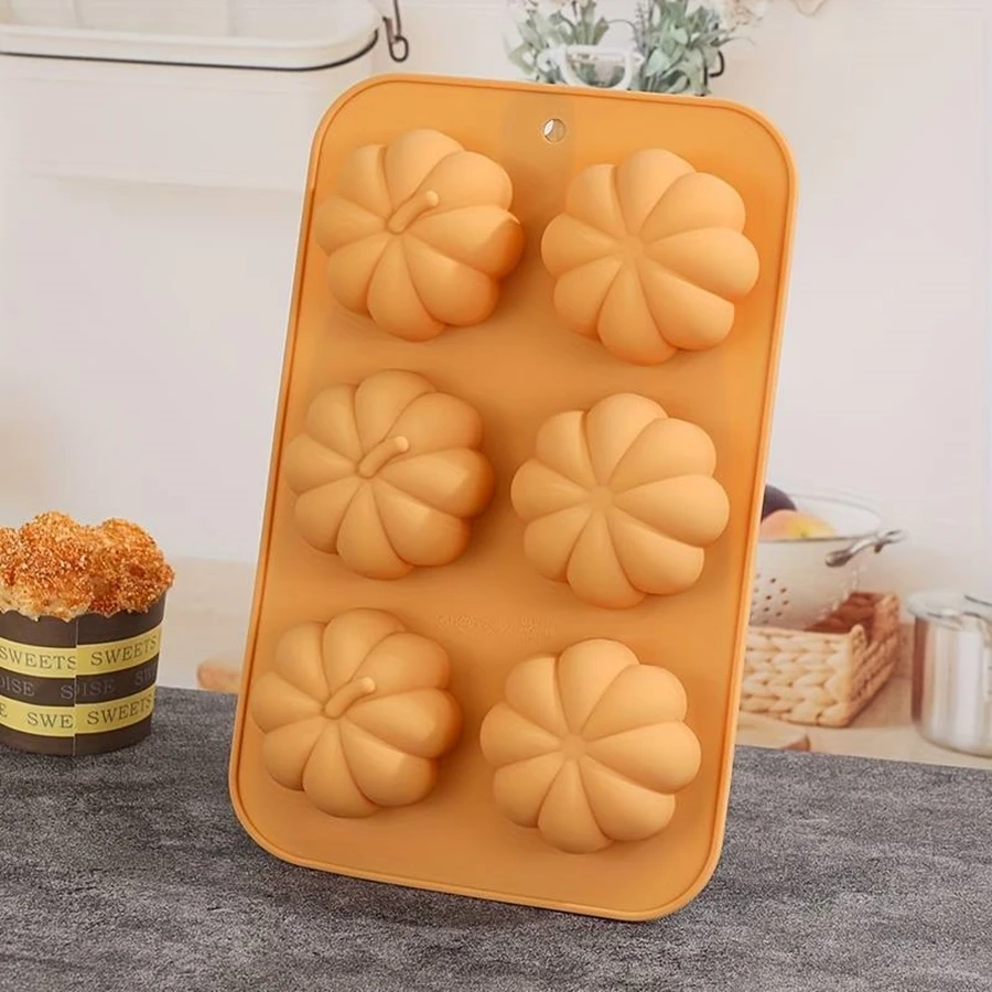 Small Pumpkin Silicone Mold Harvest Season Celebration Thanksgiving Halloween Cake Mold DIY Supplies Candle Plaster Clay Resin Mold Small Ornament Making Tools
