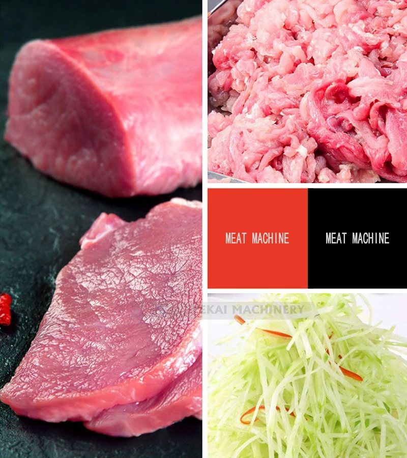 Electric Meat Slicer 150Kg/H 2.5/3.5/5/7MM Commercial Stainless Steel Automatic Vegetable Cutter Grinder Home Appliance 6