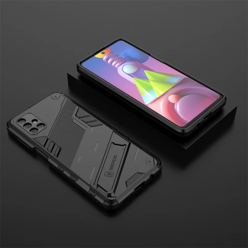 Shock-Resistant Magnetic Armor Phone Cover with Stand Holder