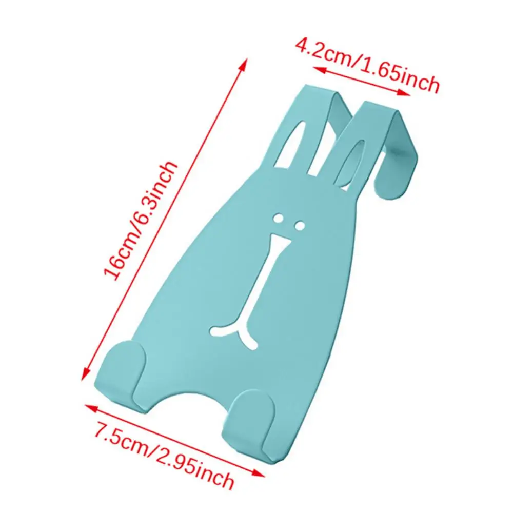 Convenient Cartoon Rabbit Door Back Hook Coat Hook Punch Free Durable Bedroom Kitchen Wardrobe Wall Hanger Not Damage Door
