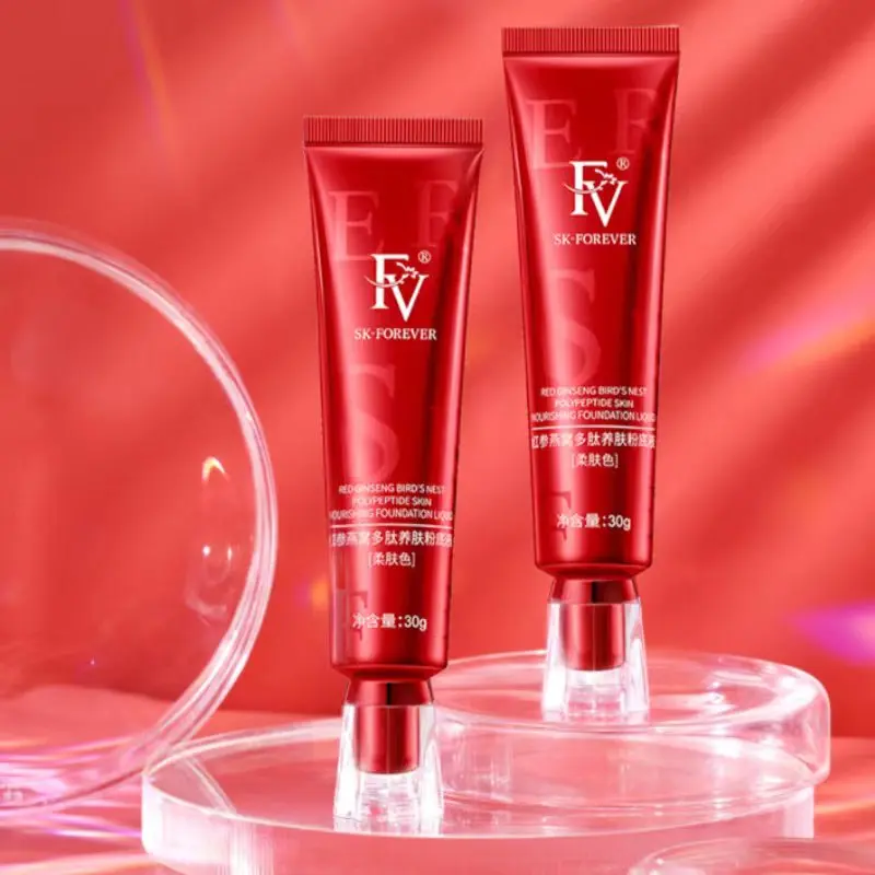 FV Foundation Precious Luxury Herbal Extracts Concealer Oil-control Waterprof Makeup Base Cream Free Gift triangular powder puff liquid foundation makeup cosmetics makeup cream waterproof foundation