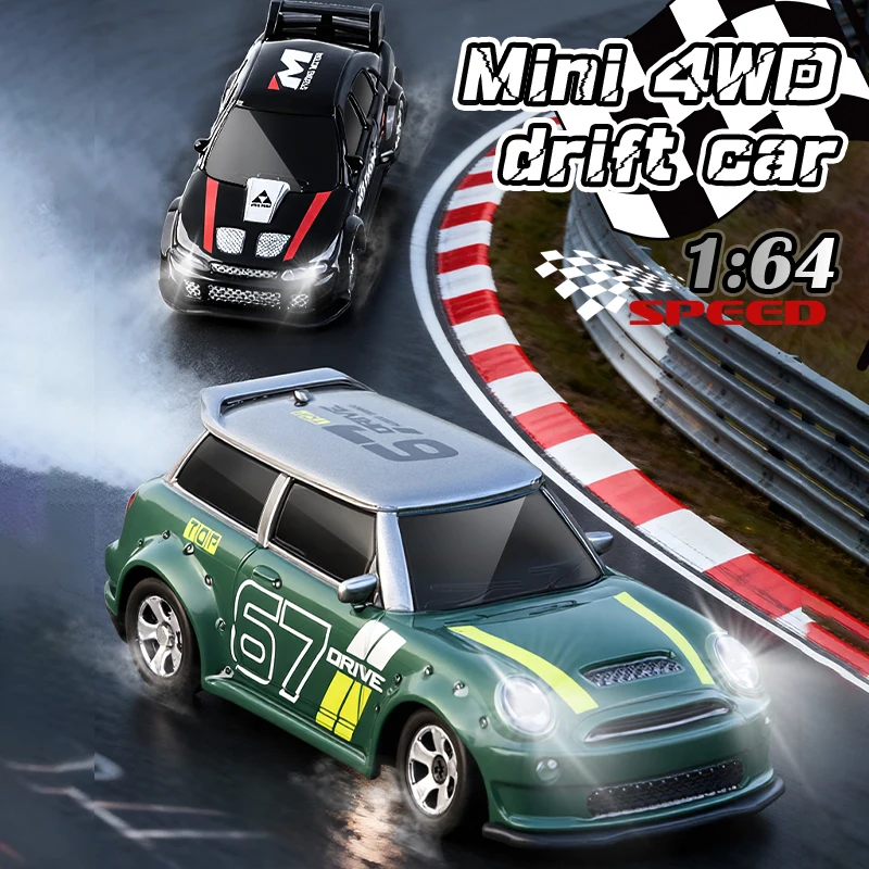 1/64 RC Drift Auto – Mini Ferngesteuertes Rennfahrzeug, 4WD, USB-C Ladbar, Perfektes Geschenk