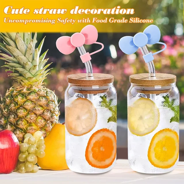 3 Tappi In Silicone Per Stanley Cup - Design A Fiocco, Antipolvere, Per Cannucce 30oz E 40oz - Foto 8