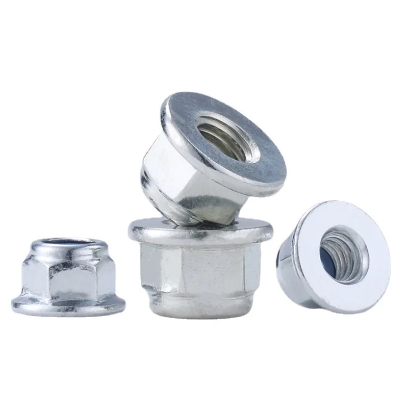 M3 M4 M5 M6 M8 M10 White Zinc/316 Stainless Steel Flange Lock Nut Lock Nut Insert Lock Nut Self-Locking Nylon Lock Nut