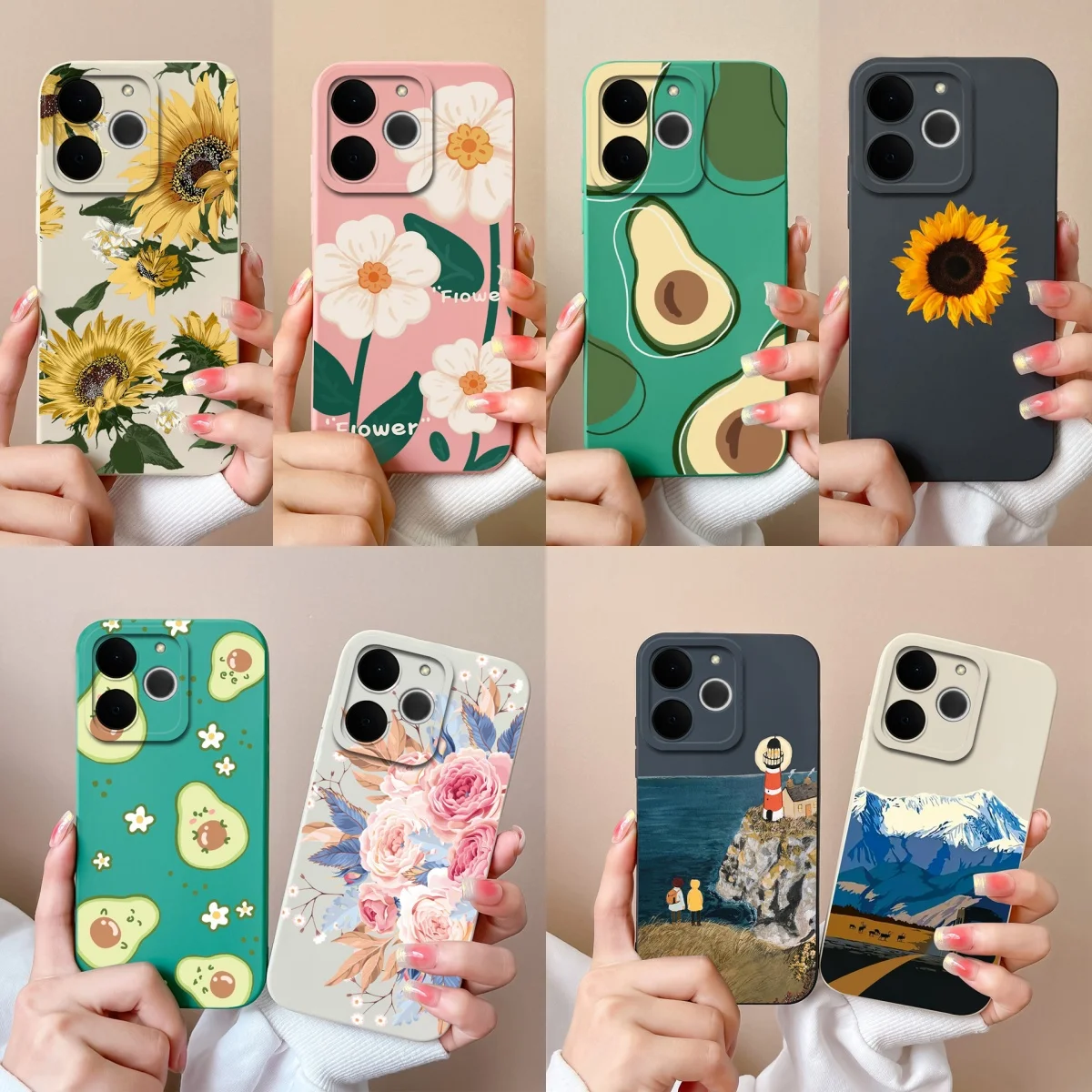 Rose Sunflower Lighthouse Fall Prevention Phone Case